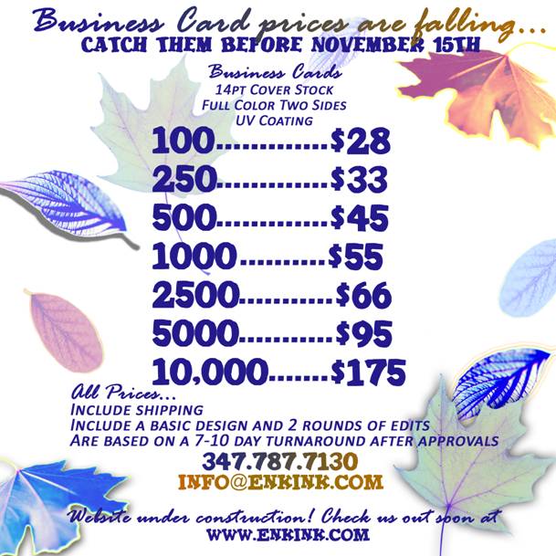 Fall Specials Promotion